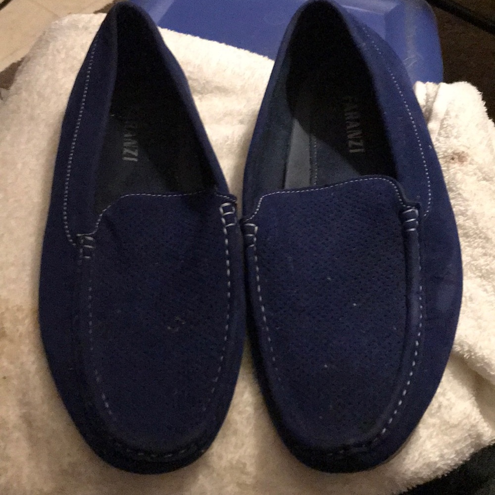 Royal blue Faranzi men’s driving loafers